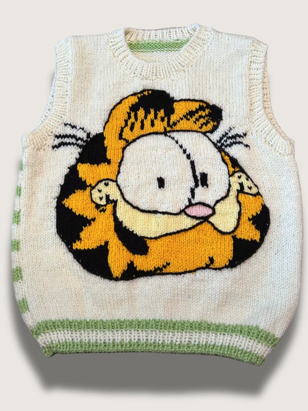 Vintage (Handmade) Garfield Knit Vest